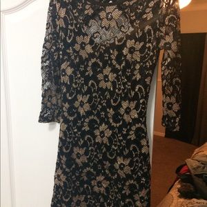 Black and gold dress